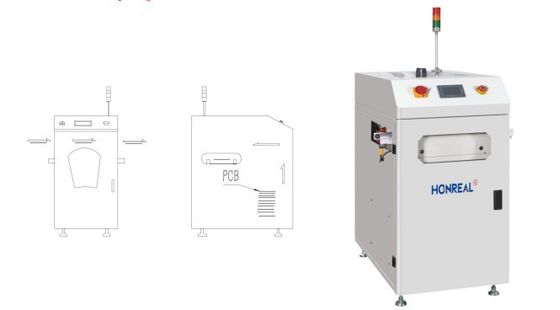 Tự động Bảng PCB trần Loader và thả chân không với tín hiệu SMEMA
